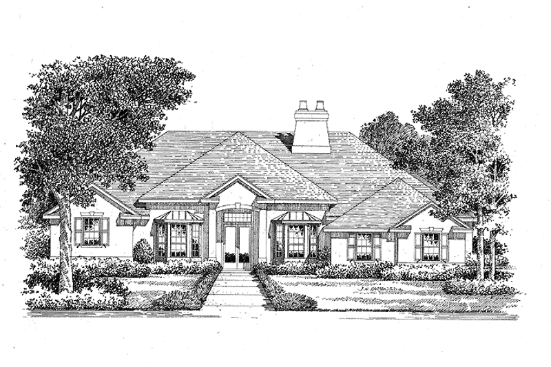 House Plan Design - Ranch Exterior - Front Elevation Plan #999-20