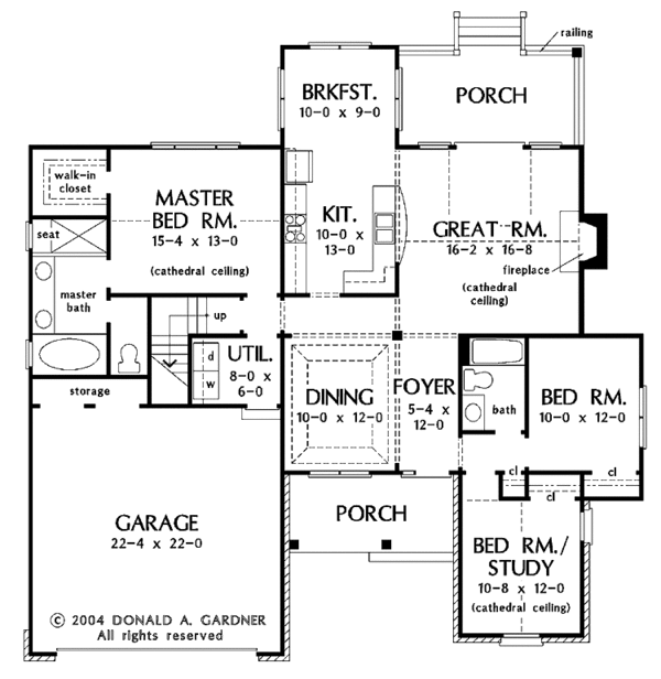 House Plan Design - Ranch Floor Plan - Main Floor Plan #929-734