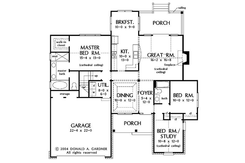 Dream House Plan - Floor Plan - Main Floor for Ranch House Plan #929-734 - 3 bed, 2 bath