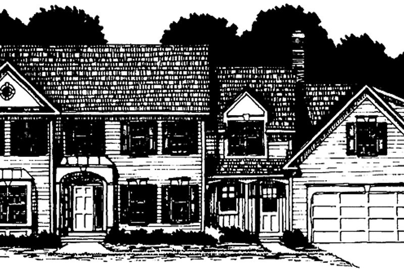 Home Plan - Colonial Exterior - Front Elevation Plan #328-186