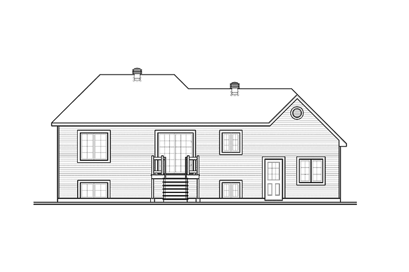 Dream House Plan - Exterior - Rear Elevation for Traditional House Plan #23-2402 - 2 bed, 1 bath