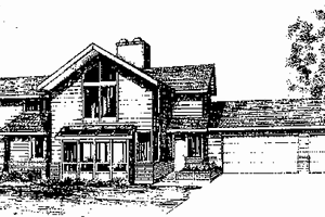 Country Exterior - Front Elevation Plan #60-940