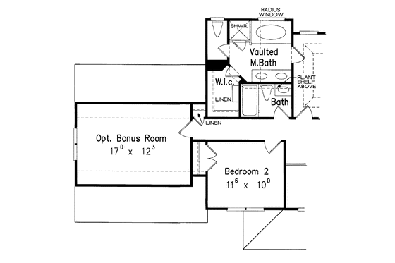 Floor Plan - Other Floor for Colonial House Plan #927-399 - 3 bed, 2.5 bath