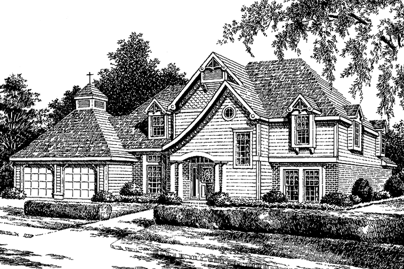 Dream House Plan - Exterior - Front Elevation 3 for Country House Plan #952-11 - 4 bed, 3 bath