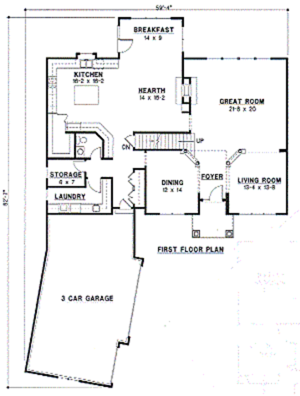 European Floor Plan - Main Floor Plan #67-178