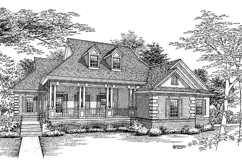 Dream House Plan - Country Exterior - Front Elevation Plan #45-389