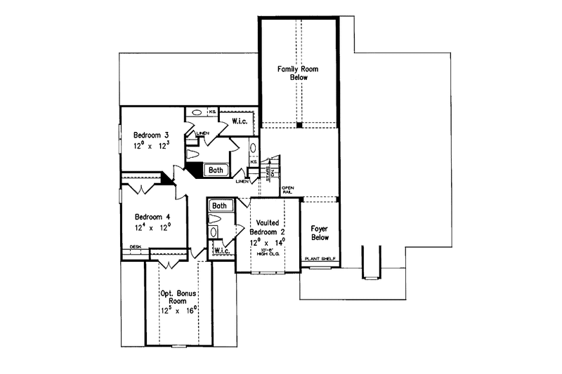 Home Plan - Floor Plan - Upper Floor for Traditional House Plan #927-716 - 5 bed, 4.5 bath