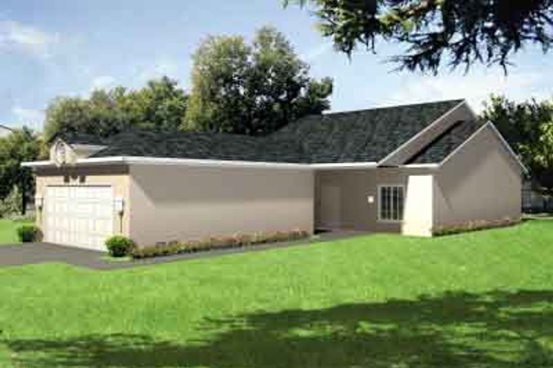 Home Plan - Adobe / Southwestern Exterior - Front Elevation Plan #1-235