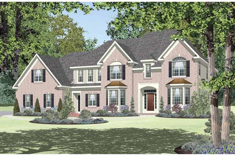 Home Plan - Exterior - Front Elevation 3 for Classical House Plan #328-456 - 4 bed, 3.5 bath