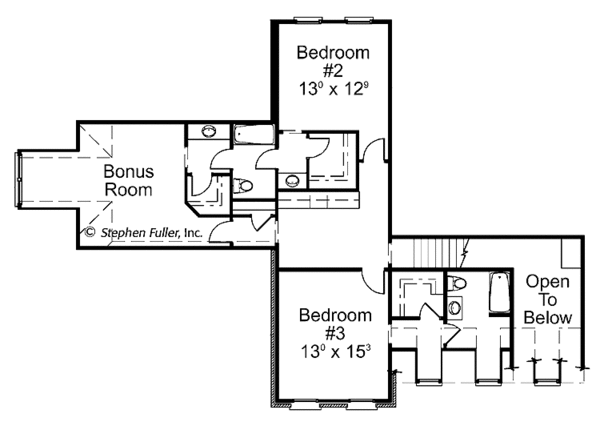 House Plan Design - Country Floor Plan - Upper Floor Plan #429-398