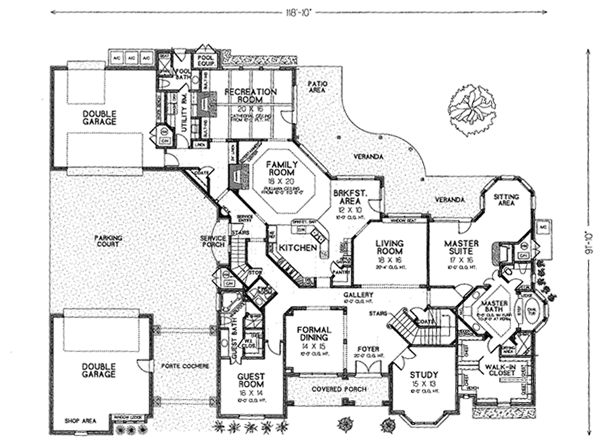European Floor Plan - Main Floor Plan #310-353