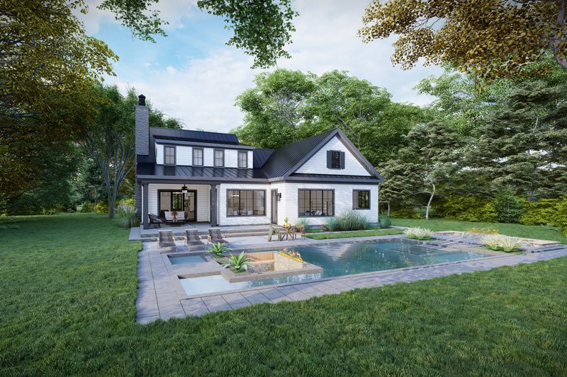 House Design - Exterior - Rear Elevation for Craftsman House Plan #1094-6 - 3 bed, 2.5 bath