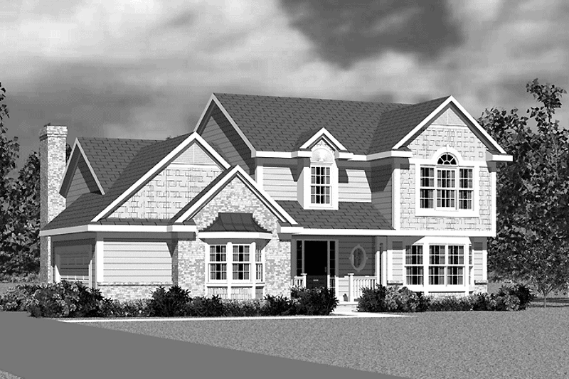 Dream House Plan - Exterior - Front Elevation for Colonial House Plan #72-1072 - 3 bed, 2.5 bath