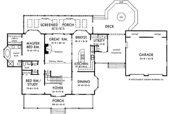 Floor Plan - Main Floor for Country House Plan #929-156 - 4 bed, 3.5 bath