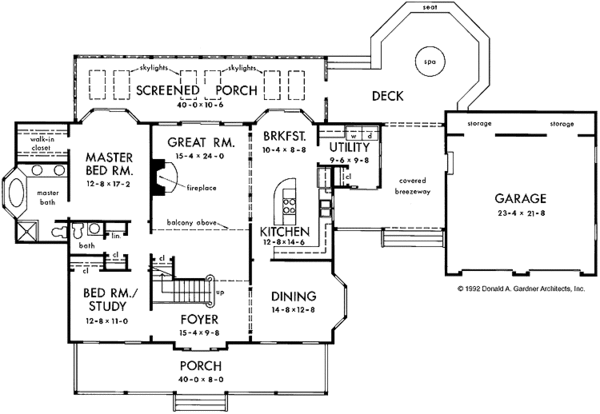 Dream House Plan - Country Floor Plan - Main Floor Plan #929-156