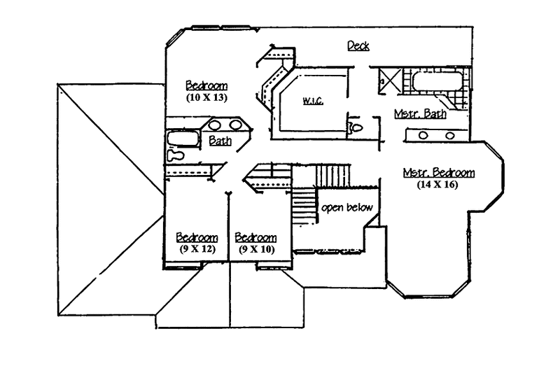 Home Plan - Floor Plan - Upper Floor for Traditional House Plan #945-44 - 5 bed, 2.5 bath