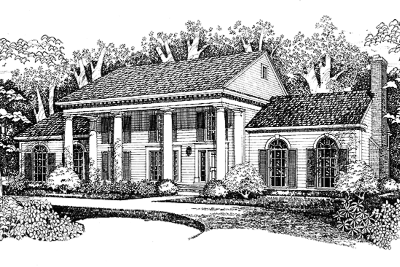 House Blueprint - Classical Exterior - Front Elevation Plan #72-839