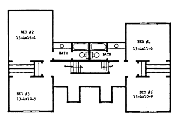 Architectural House Design - Country Floor Plan - Upper Floor Plan #405-294