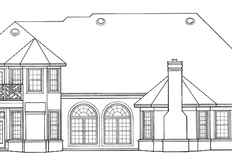 House Blueprint - Exterior - Rear Elevation for Country House Plan #952-144 - 3 bed, 2 bath