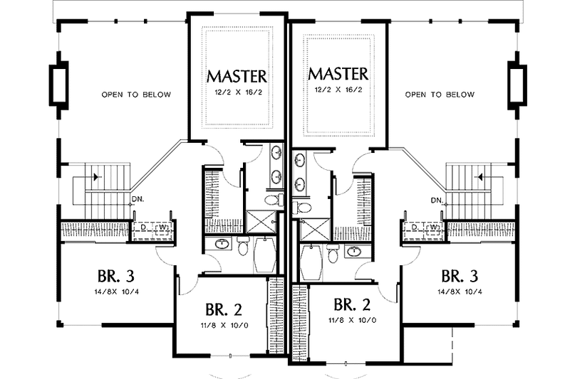 Architectural House Design - Floor Plan - Upper Floor for Country House Plan #48-820 - 3 bed, 2.5 bath