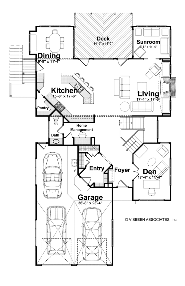 Architectural House Design - Prairie Floor Plan - Main Floor Plan #928-226