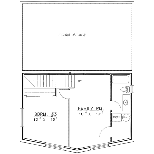 Home Plan - Log Floor Plan - Lower Floor Plan #117-119