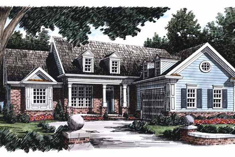 Architectural House Design - Colonial Exterior - Front Elevation Plan #927-788