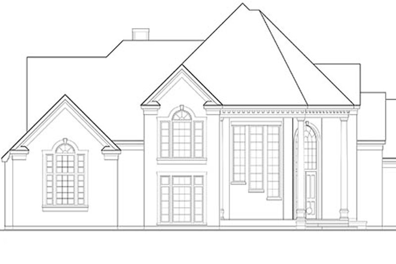 House Blueprint - Exterior - Front Elevation 6 for European House Plan #1021-8 - 4 bed, 3 bath