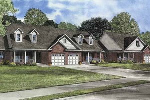 Country Exterior - Front Elevation Plan #17-3076