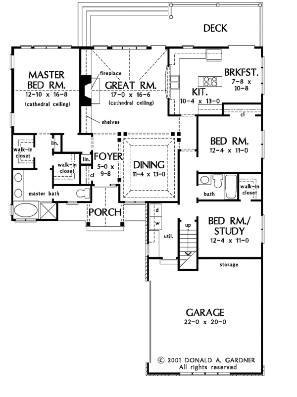 Craftsman Floor Plan - Main Floor Plan #929-609