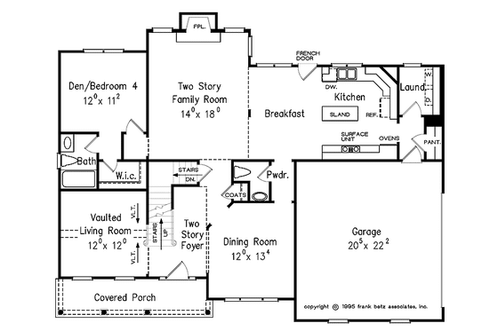 Floor Plan - Main Floor for Country House Plan #927-157 - 4 bed, 3.5 bath