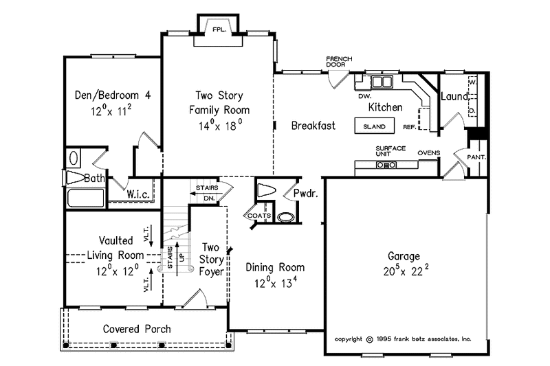 Dream House Plan - Floor Plan - Main Floor for Country House Plan #927-157 - 4 bed, 3.5 bath