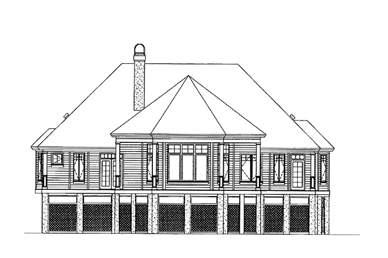 Dream House Plan - Exterior - Rear Elevation for European House Plan #929-531 - 3 bed, 3 bath