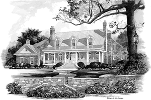 Dream House Plan - Exterior - Front Elevation for Classical House Plan #952-249 - 4 bed, 3.5 bath