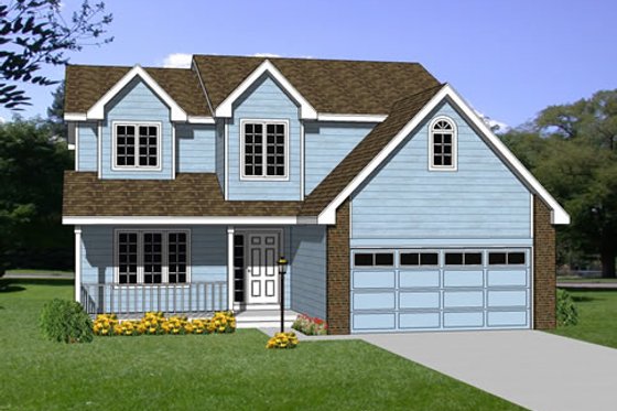 Exterior - Front Elevation for Traditional House Plan #116-212 - 4 bed, 2.5 bath
