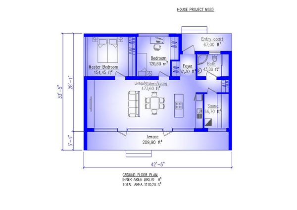 Modern Floor Plan - Main Floor Plan #549-34