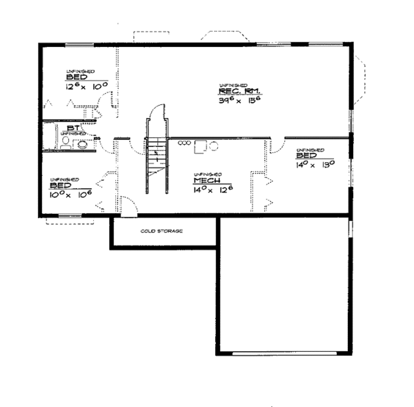 Home Plan - Contemporary Floor Plan - Lower Floor Plan #308-249