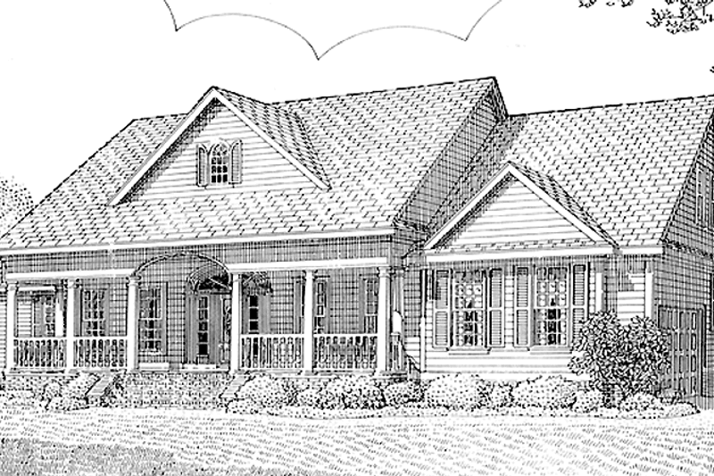 Architectural House Design - Country Exterior - Front Elevation Plan #968-30