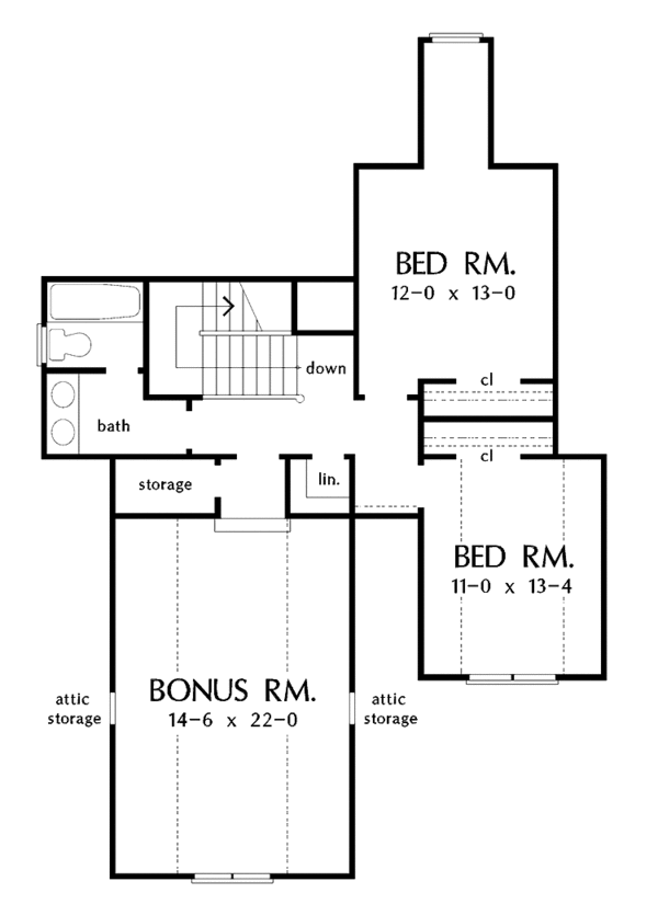 Dream House Plan - Country Floor Plan - Upper Floor Plan #929-414