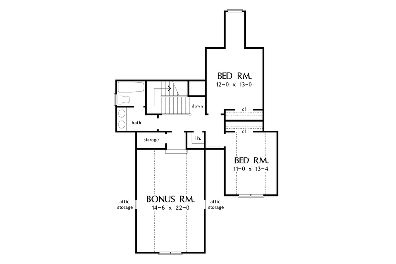 Home Plan - Floor Plan - Upper Floor for Country House Plan #929-414 - 3 bed, 2.5 bath