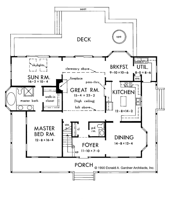 Country Floor Plan - Main Floor Plan #929-75