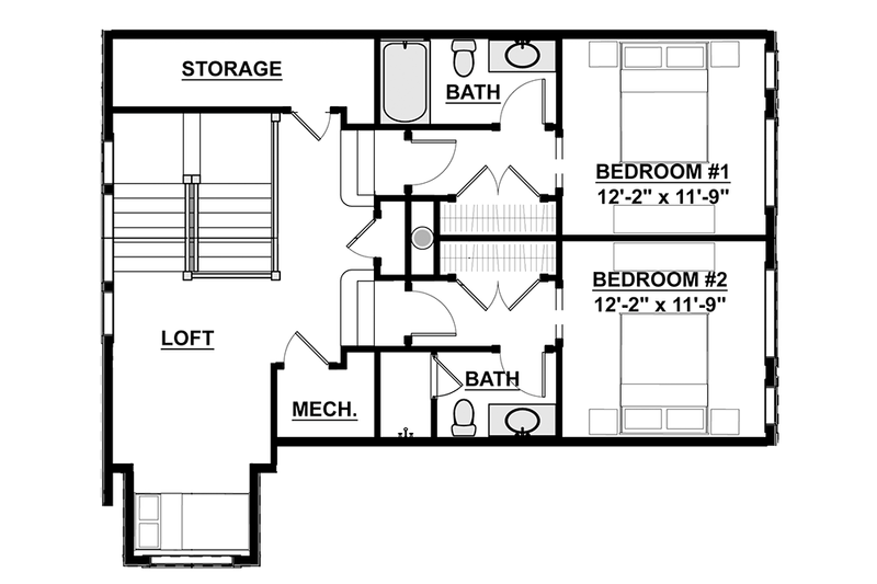 Dream House Plan - Floor Plan - Upper Floor for Craftsman House Plan #928-280 - 3 bed, 3.5 bath