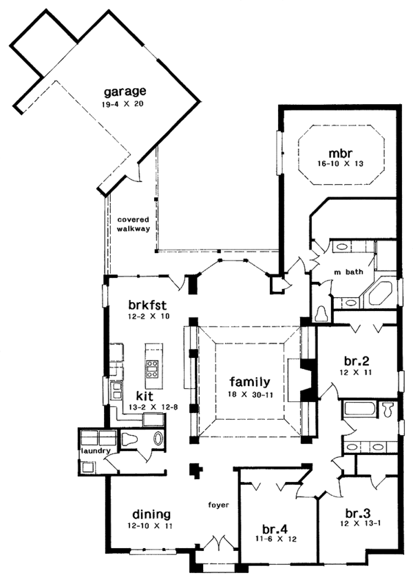 Dream House Plan - Country Floor Plan - Main Floor Plan #301-118