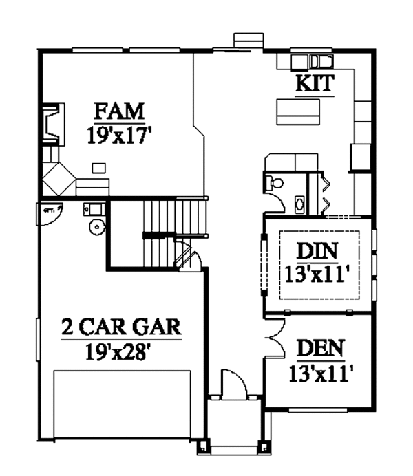 House Blueprint - Contemporary Floor Plan - Main Floor Plan #951-3