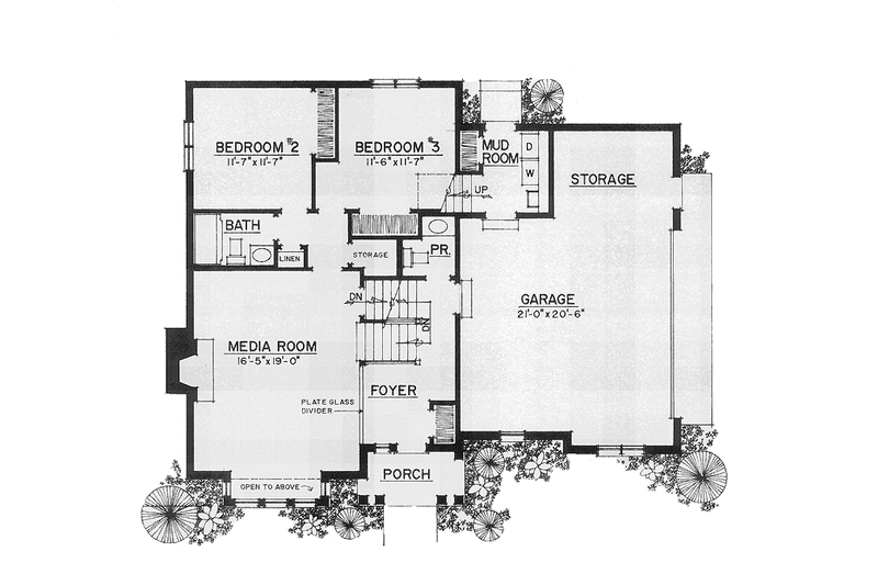 House Blueprint - Floor Plan - Main Floor for Contemporary House Plan #1016-99 - 3 bed, 2.5 bath