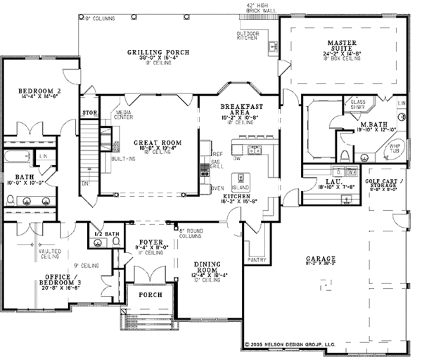 Dream House Plan - Traditional Floor Plan - Main Floor Plan #17-2775