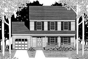 Country Exterior - Front Elevation Plan #1053-15