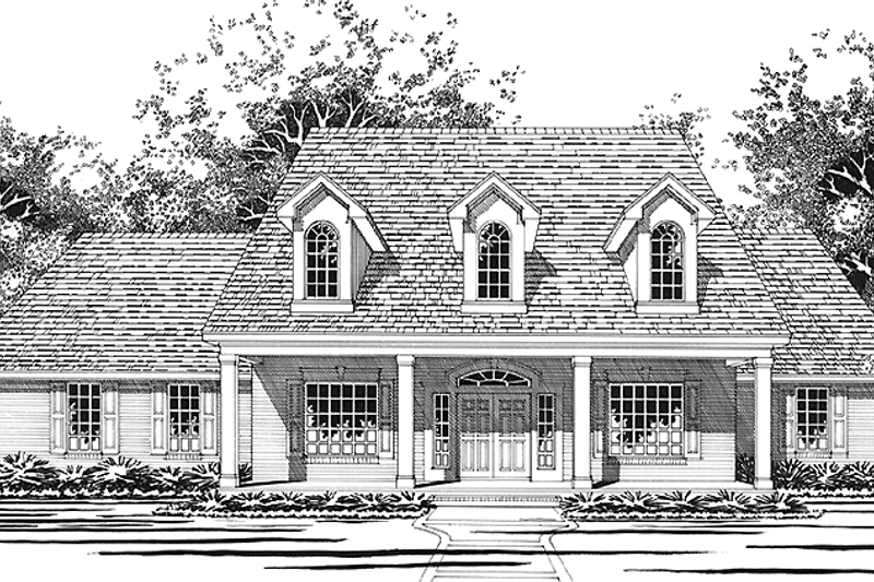 Architectural House Design - Country Exterior - Front Elevation Plan #472-230