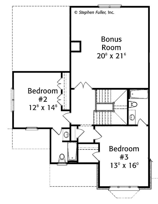 House Plan Design - Country Floor Plan - Upper Floor Plan #429-349