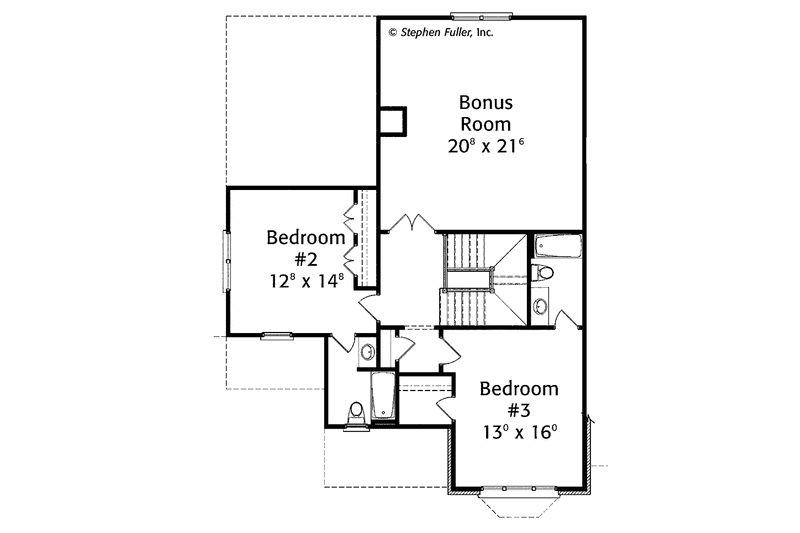 House Plan Design - Floor Plan - Upper Floor for Country House Plan #429-349 - 3 bed, 3.5 bath